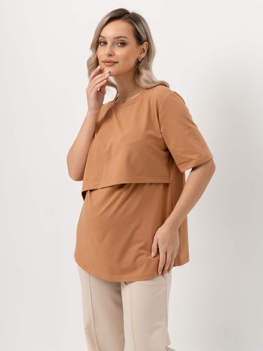 Футболка для беременных и кормящих бронзовый бронзовый