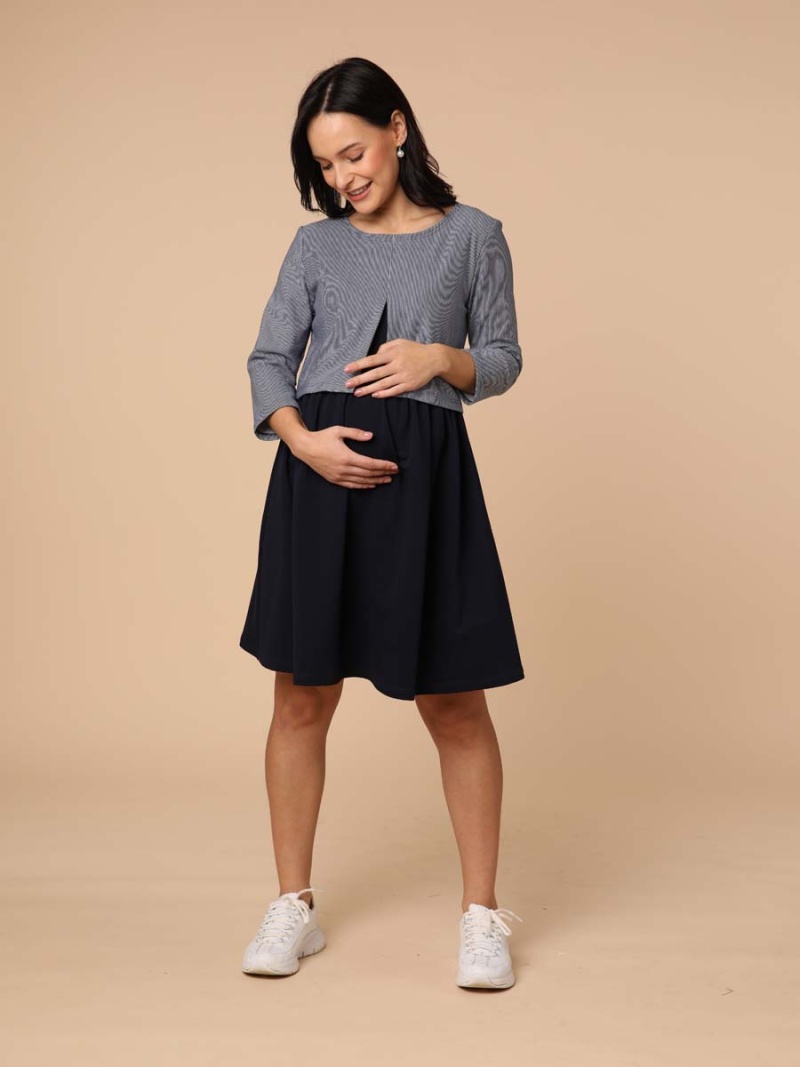 2-НМ 44014 Платье женское для беременных и кормящих женщин